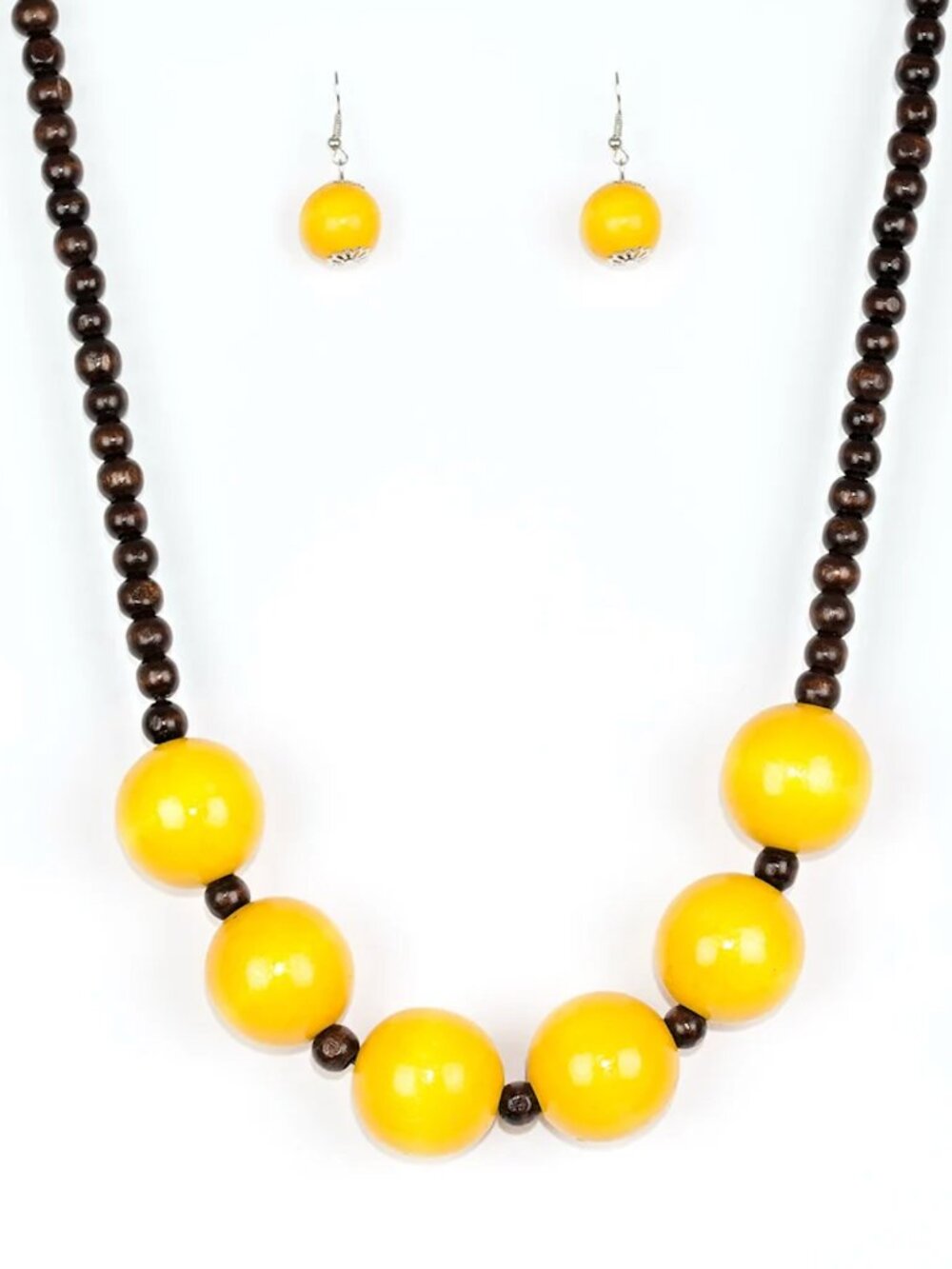 Paparazzi Oh My Miami Yellow Necklace & Earrings Set